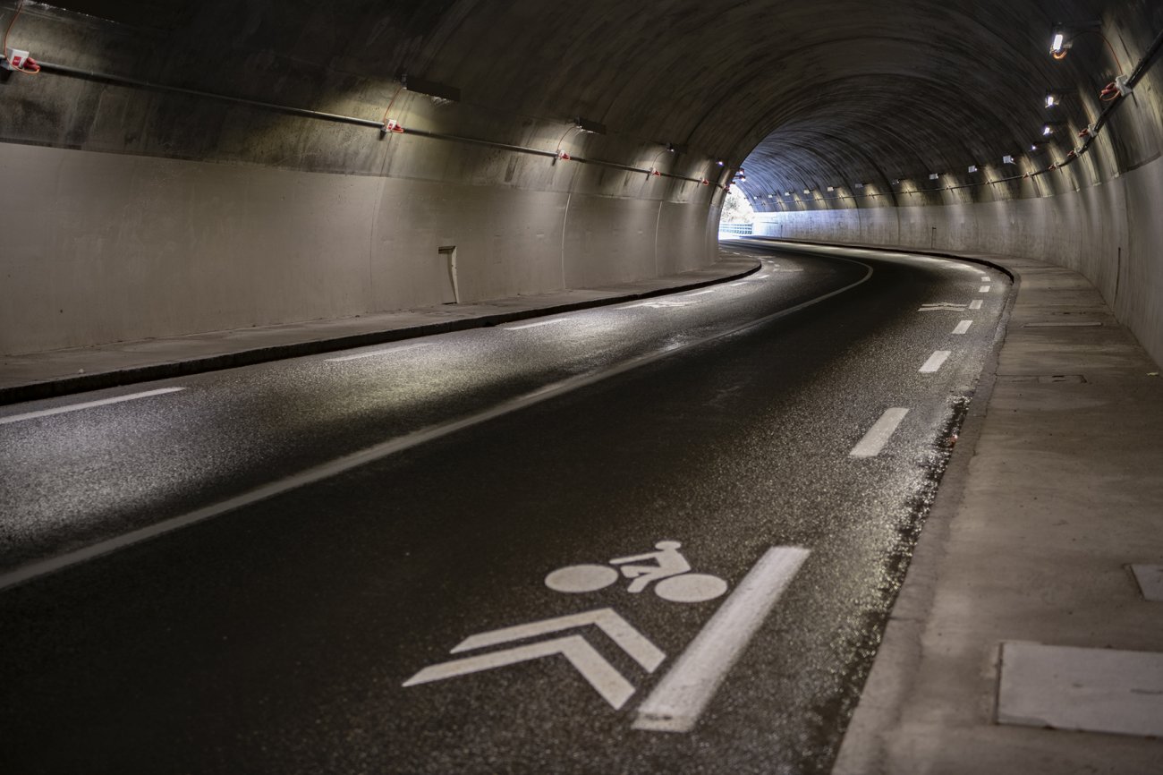 Installation de dispositifs de sécurité pour les cyclistes dans les tunnels de la vallée d'Aulps