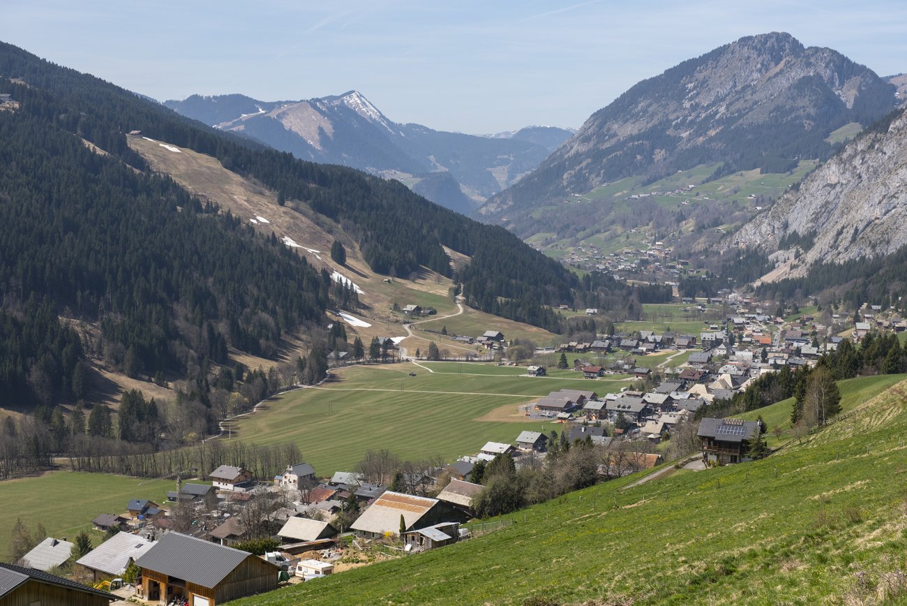 Vue de la commune d'Abondance, Haute-Savoie