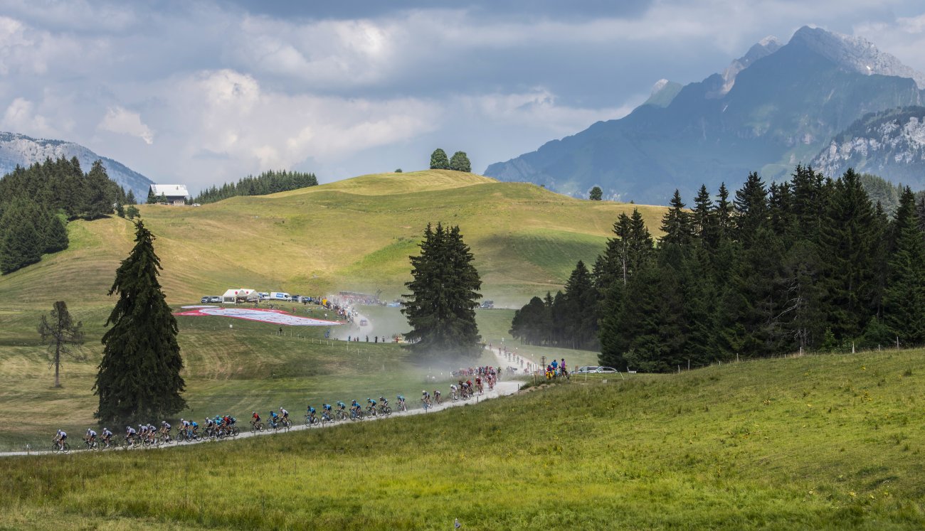 Plateau des Glières lors du passage du Tour de France en 2018