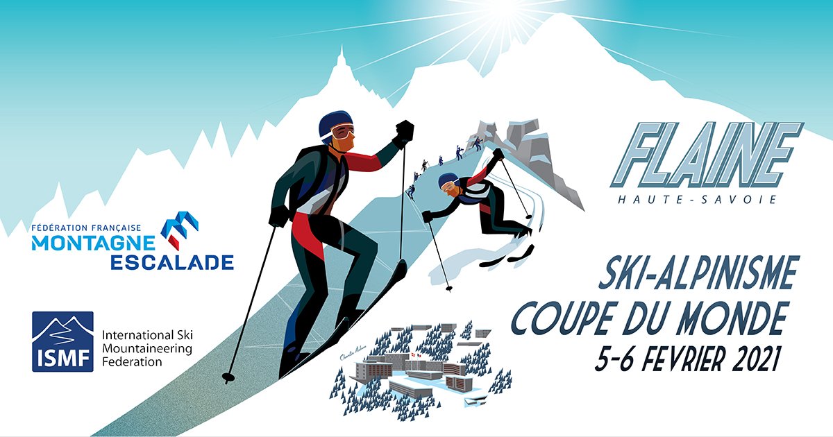 Affiche officielle de la Coupe du monde de ski alpinisme à Flaine les 5 et 6 février. 
