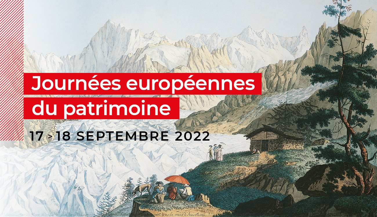 Visuel des journées européennes du patrimoine 2022 dans les domaines départementaux de Haute-Savoie