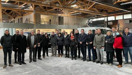 Visite du chantier de Rochexpo le 25 novembre 2021 par les Conseillers départementaux dans le cadre de la tournée des cantons de Haute-Savoie