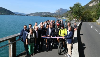 Inauguration de la piste cyclable rive Est lac d'Annecy
