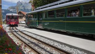 Tramway du Mont-Blanc en gare de Saint-Gervais