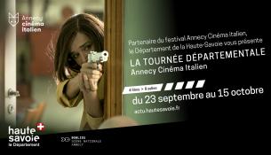 Affiche 2019 de la tournée départementale cinéma italien en Haute-Savoie