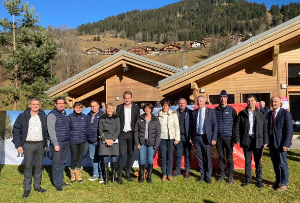 Les Conseilles départementaux de la Haute-Savoie présents au lancement du plan départemental pour le ski nordique le 20 novembre 2021 à La Chapelle-d'Abondance