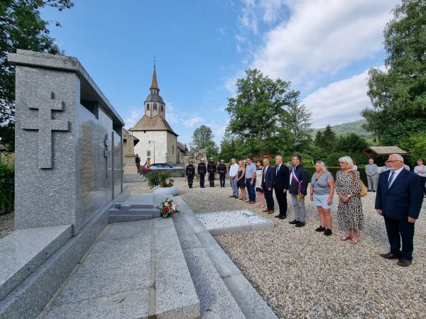 Tournée du canton de Sciez : commémoration du massacre de Noël 1943 à Habère-Lullin