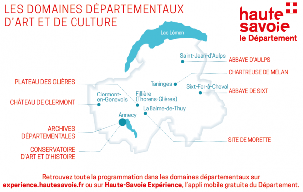 Carte des domaines départementaux de Haute-Savoie