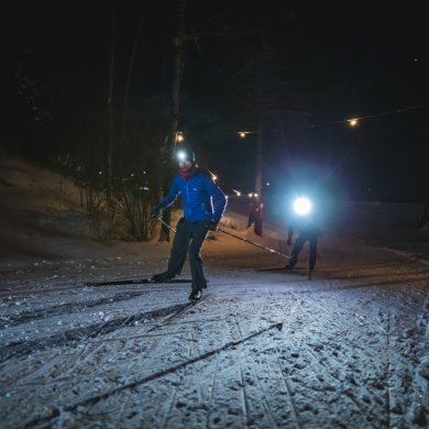ski de fond de nuit